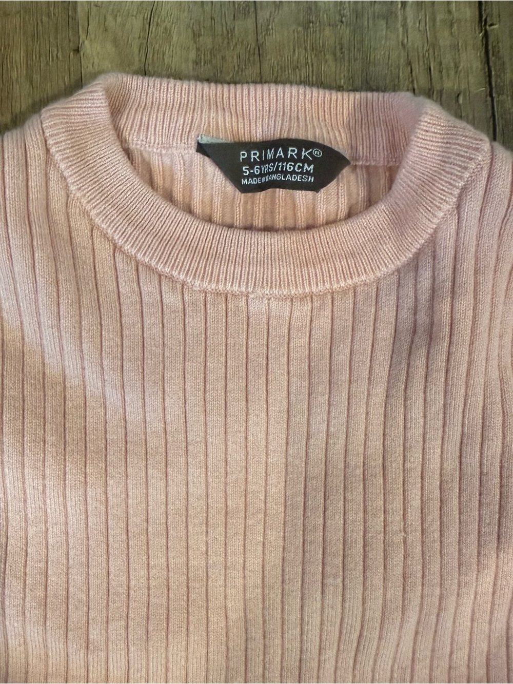 Primark Girls Light Pink knit Ribbed Two-Piece Set with Ruffle Trim - Picture 4 of 5